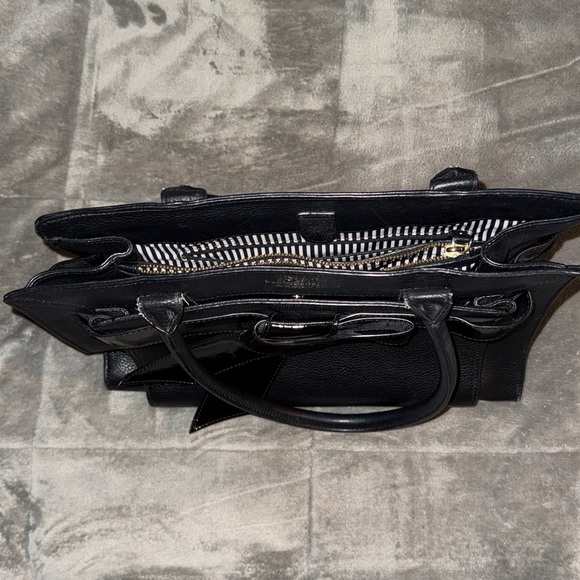 Kate Spade Bow Valley Helena Leather Satchel Handbag Purse - Picture 7 of 14